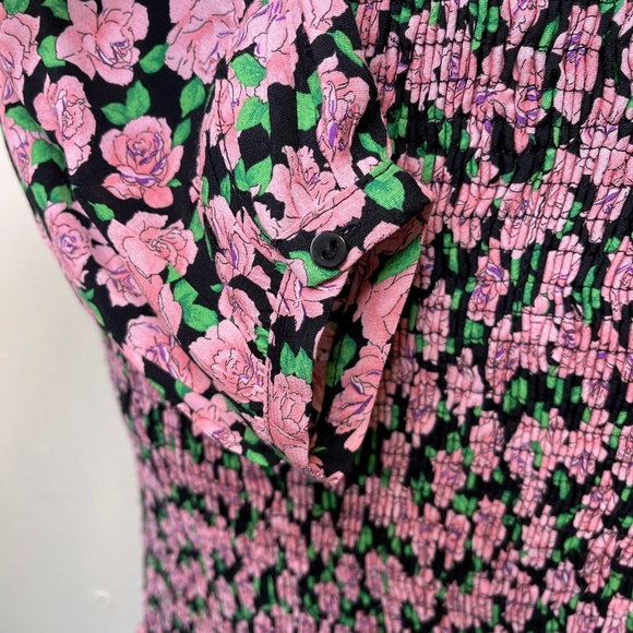 Zara NWT Blogger Fave Valentines Day Rose Print Floral Pattern Ruched Mini Dress - Picture 9 of 15